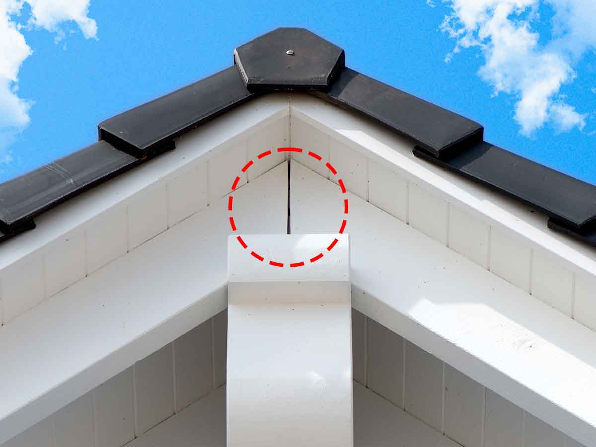 A roof intersect that a squirrel can use to get into a home's attic.